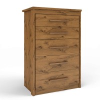 COMODA ELEGANCE 5 GAVETAS EM IPE NOBRE - MARROM