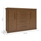 COMODA ELEGANCE COM 2 PRATELEIRAS E 4 GAVETAS - C/ PORTAS ARTICULADAS