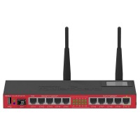 ROTEADOR MIKROTIK ROUTERBOARD C/ CABO - VERMELHO 