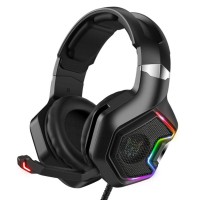 HEADSET GAMER ONIKUMA RGB - MULTIPLATAFORMA - C/ CANCELAMENTO DE RUIDO - PRETO