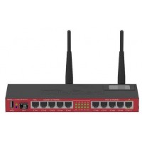 ROTEADOR MIKROTIK S/FIO - PRETO E VERMELHO - 300MBPS