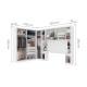 GUARDA ROUPA MODULADO C/ 9 PORTAS 5 GAVETAS PINTURA EM ALTO BRILHO