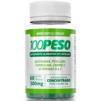 SUPLEMENTO P/ EMAGRECIMENTO 100PESO - 60 CAPSULAS 500G