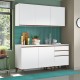 COZINHA COMPACTA MADESA 5 PORTAS E 3 GAVETAS - C/ BALCÃO