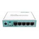 ROTEADOR P/ WIFI MIKROTIK ROTERBOARD - BRANCO E AZUL - 6 PORTAS 