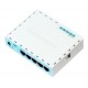 ROTEADOR P/ WIFI MIKROTIK ROTERBOARD - BRANCO E AZUL - 6 PORTAS 