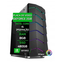 GABINETE GAMER P/ COMPUTADOR  GEFORCE - 8GB RAM 128BITS 