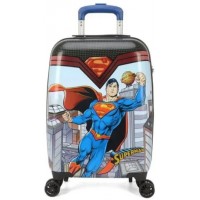 MALA ESCOLAR INFANTIL LUXCEL - C/ 4 RODINHAS 360 GRAUS - SUPERMAN