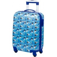 MALA ESCOLAR INFANTIL SESTINI - C/ 4 RODINHAS 360 GRAUS - AZUL/PETS