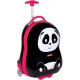 MOCHILA ESCOLAR INFANTIL SESTINI - C/ 2 RODINHAS E ALÇA DE MAO - PRETO/ROSA