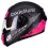 CAPACETE P/ MOTO ESCAMOTEAVEL ROSA/PRETO - TM 56