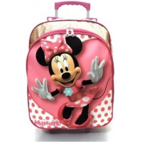MOCHILA ESCOLAR INFANTIL MINNIE MOUSE - C/ RODINHAS