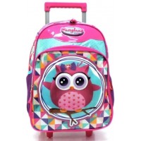 MOCHILA ESCOLAR INFANTIL GOSUPER FAIRYLAND 19L - TAMANHO G C/ RODINHAS - ROSA