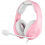 FONE DE OUVIDO GAMER C/ FIO - ROSA E BRANCO - 10MW 102DB