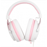 FONE DE OUVIDO GAMER C/ MICROFONE SADES - ROSA E BRANCO -  20MW 98DB