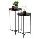 MESA LATERAL REDONDA C/ BASE DE FERRO - APOIO DE SOFA OU CAMA - 2UND