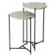 MESA LATERAL REDONDA C/ BASE DE FERRO - APOIO DE SOFA OU CAMA - 2UND