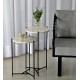 MESA LATERAL REDONDA C/ BASE DE FERRO - APOIO DE SOFA OU CAMA - 2UND