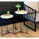 MESA LATERAL REDONDA C/ BASE DE FERRO - APOIO DE SOFA OU CAMA - 2UND