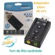 ADAPTADOR DE PLACA DE SOM KNUP 7.1 - PLUG AND PLAY USB