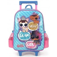 KIT LUXCEL MOCHILA INFANTIL DE RODINHA + LANCHEIRA G LOL SURPRISE PET