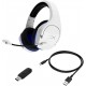 HEADSET GAMER SEM FIO HYPERX - MULTIPLATAFORMAS C/ DRIVERS 40MM - BRANCO/AZUL