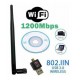 PLACA DE REDE WIFI CONECTOR USB 2.0 C/ ANTENA 1200MBPS