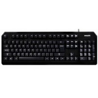TECLADO PHILIPS USB C/ SUPERFICIE DE ALTO BRILHO - PRETO
