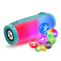 CAIXA DE SOM PORTATIL SHUTT 20W RMS LED - BLUETOOTH/WIRELESS/USB/SD/AUX