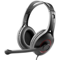 FONE DE OUVIDO GAMER HEADSET  MAXXTRO C/ MICROFONE - PRETO E VERMELHO