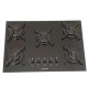 FOGAO COOKTOP FORNELLO  A GAS AUTOMATICO C/ 05 BOCAS  BIVOLT - PRETO