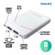 CARREGADOR PORTATIL POWER BANK PHILIPS 4000MAH - BRANCO
