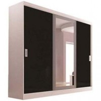 Guarda Roupa Glamour c/ Espelho 3 Portas