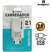 FONTE DE CARREGADOR 2.1 USB SUMEXR 5V BIVOLT