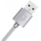 CABO MICRO USB NYLON REFORÇADO ELG 12W 2.4A - PRATEADO
