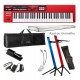 KIT TECLADO SINTETIZADOR ROLAND 61 TECLAS 1000 SONS C/ USB - VERMELHO