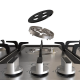 COOKTOP A GAS INOX 5 BOCAS OSTER SEMIPROFISSIONAL BIVOLT