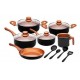 CONJUNTO DE PANELAS VEGAS 10 PEÇAS EM CERAMICA ANTIADERENTE