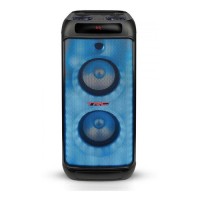 CAIXA DE SOM BLUETOOTH 850W RMS 2 ALTO FALANTES TWEETER LED USB CART&Atilde;O SD CONTROLE REMOTO MICROFONE COM FIO TRC