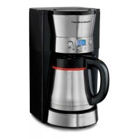 CAFETEIRA TERMICA PROGRAMAVEL HAMILTON BEACH - INOX/PRETO
