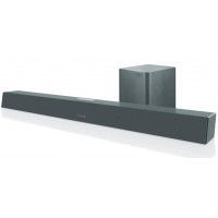 CAIXA DE SOM SOUNDBAR COM SUBWOOFER 320W COAX OPTICO AUX CINZA PULSE 