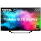 SMART TV 55 QLED 4K TOSHIBA HDMI USB WIFI QUAD CORE CONVERSOR DTV
