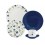 JOGO DE JANTAR OXFORD BLUE LUX EM CERAMICA 20 PC