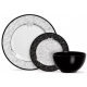 APARELHO DE JANTAR 12 PECAS COM BOWL - PRETO ABSOLUTO