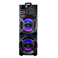 CAIXA DE SOM AMPLIFICADA 1000W USB BLUETOOTH BIVOLT AMVOX - PRETA