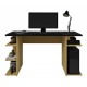 MESA ESCRIVANINHA OFFICE PARA COMPUTADOR MADESA - CARVALHO/PRETO