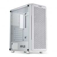 GABINETE GAMER MID TOWER LATERAL VIDRO 3 FANS APUS - BRANCO