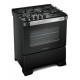 FOGAO DECORATO 5 BOCAS GAS BIVOLT MUELLER - PRETO