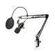 KIT MICROFONE CONDENSADOR BRAÇO ARTICULADO PROFISSIONAL TREVALLA 