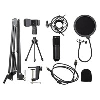 KIT MICROFONE CONDENSADOR BRA&Ccedil;O ARTICULADO PROFISSIONAL TREVALLA 